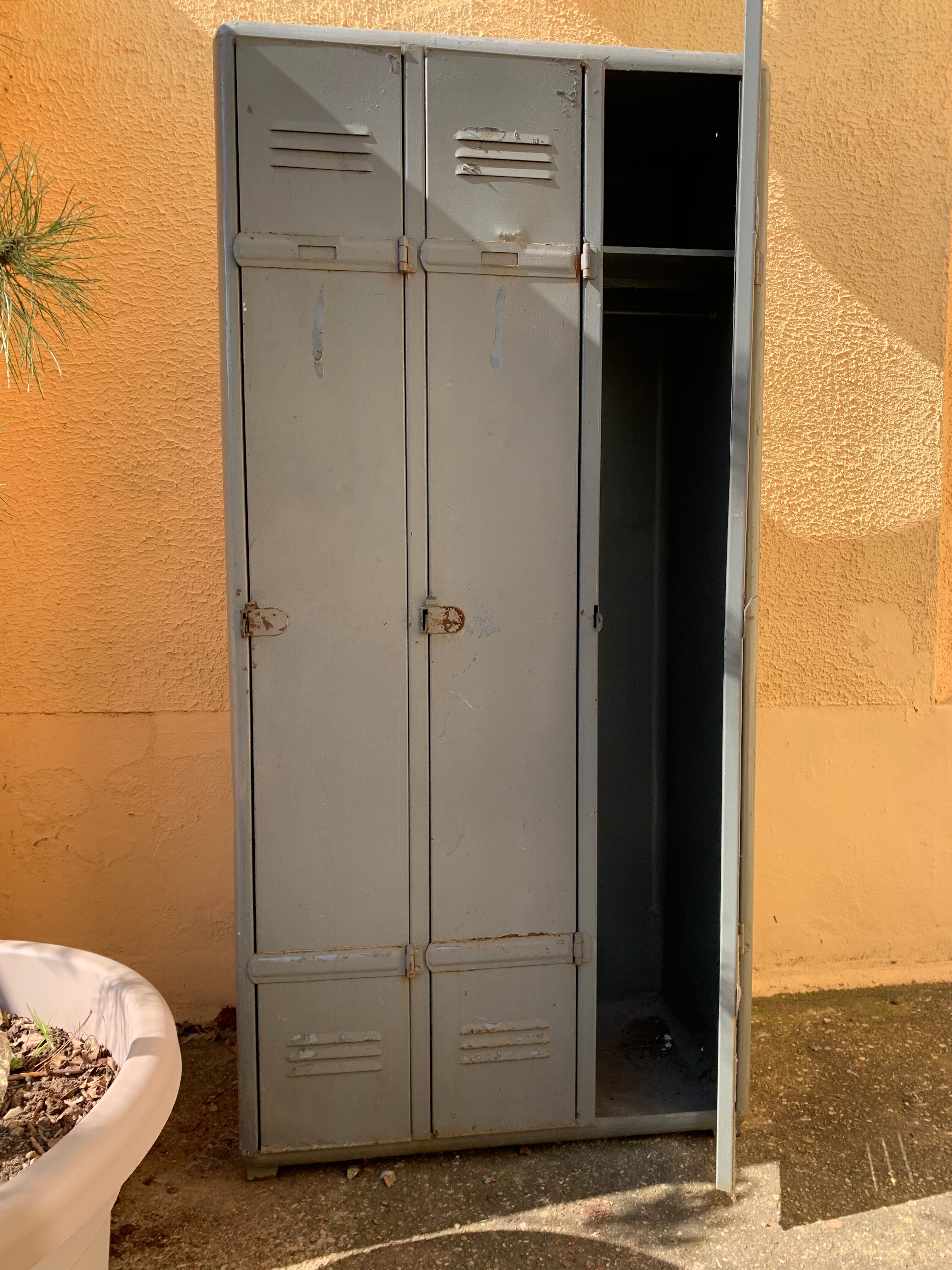 Vintage metal wardrobe