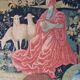 Old large tapestry Country concert Robert Four Paris Aubusson