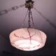 Art Deco brass and marbled glass chandelier, 1950s - 1960s