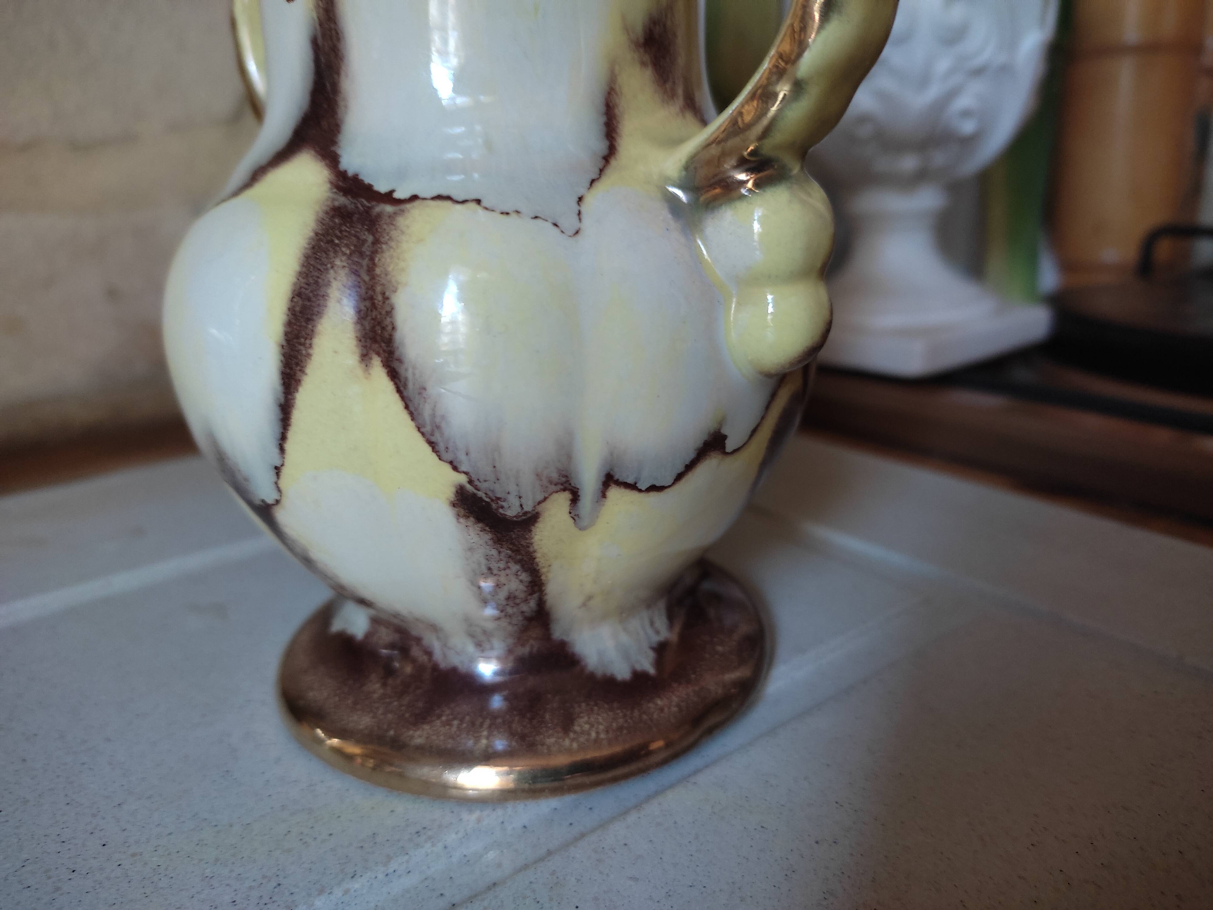 Vase 50s in marbled earthenware