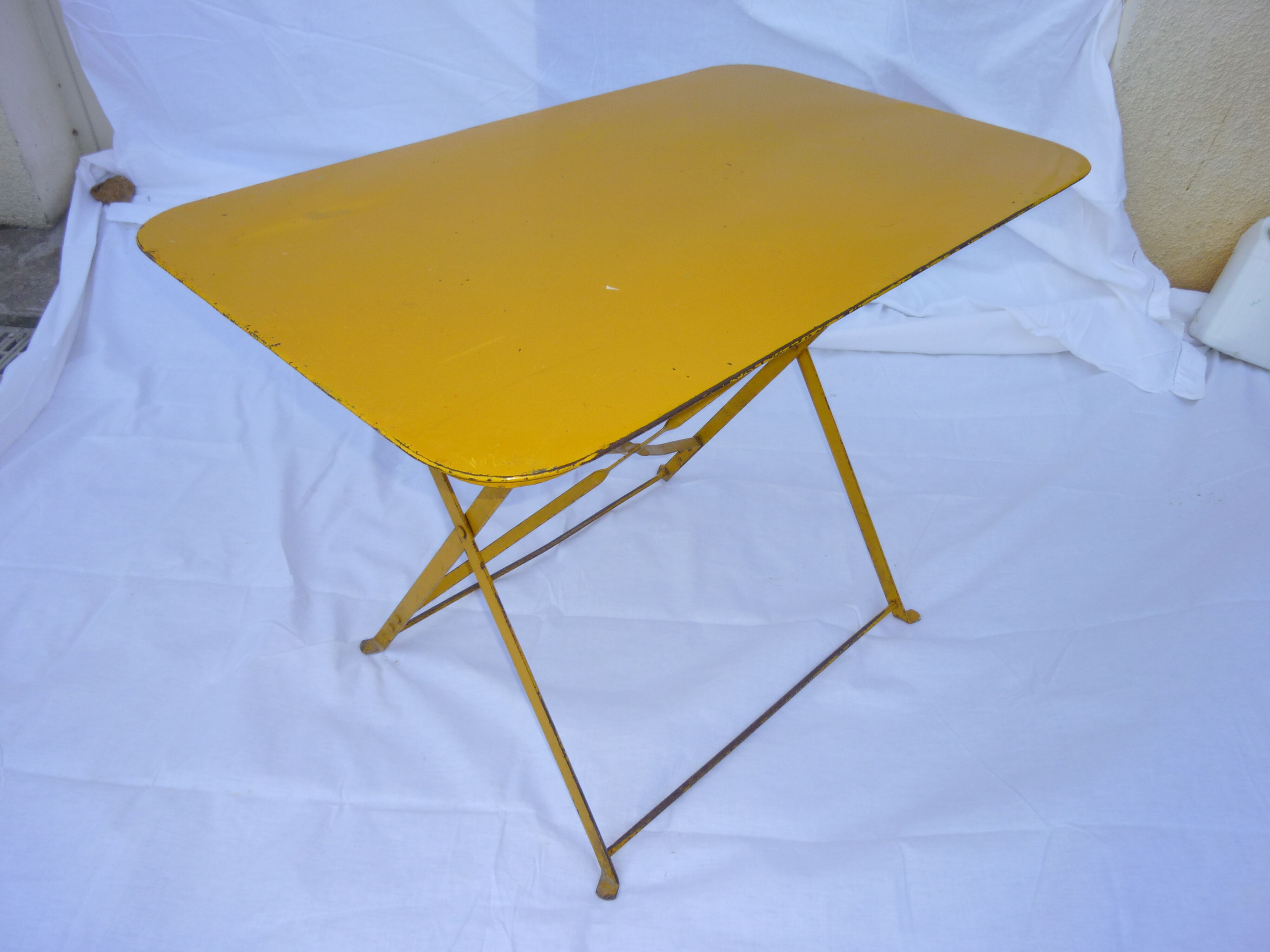Vintage metal bistro table