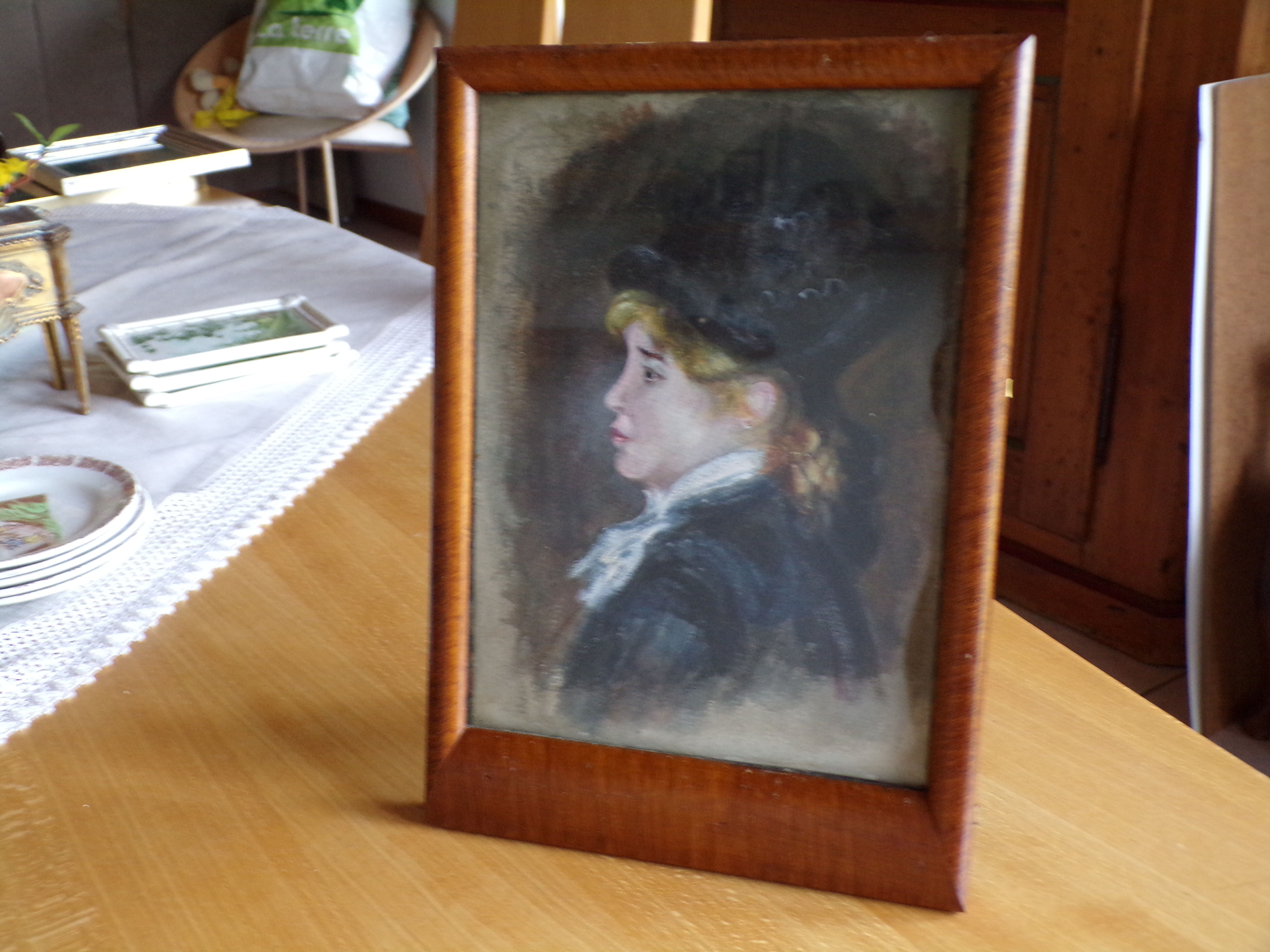 Watercolor portrait said of Margot