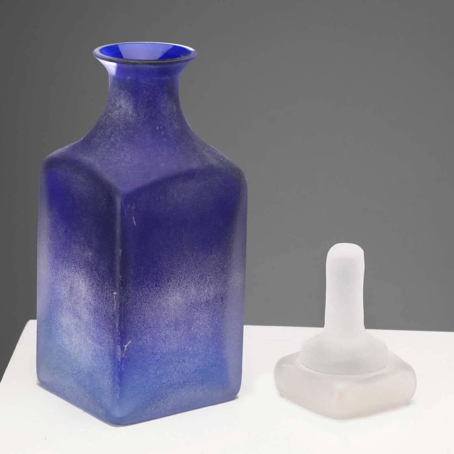 Bouteille vintage en verre, signature Gino Cenadese, Italie, années 1960