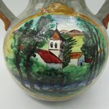 Louis Baude Montigny on Loing vase ball scenery of two impressionist landscapes