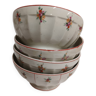 Vintage faceted bowls