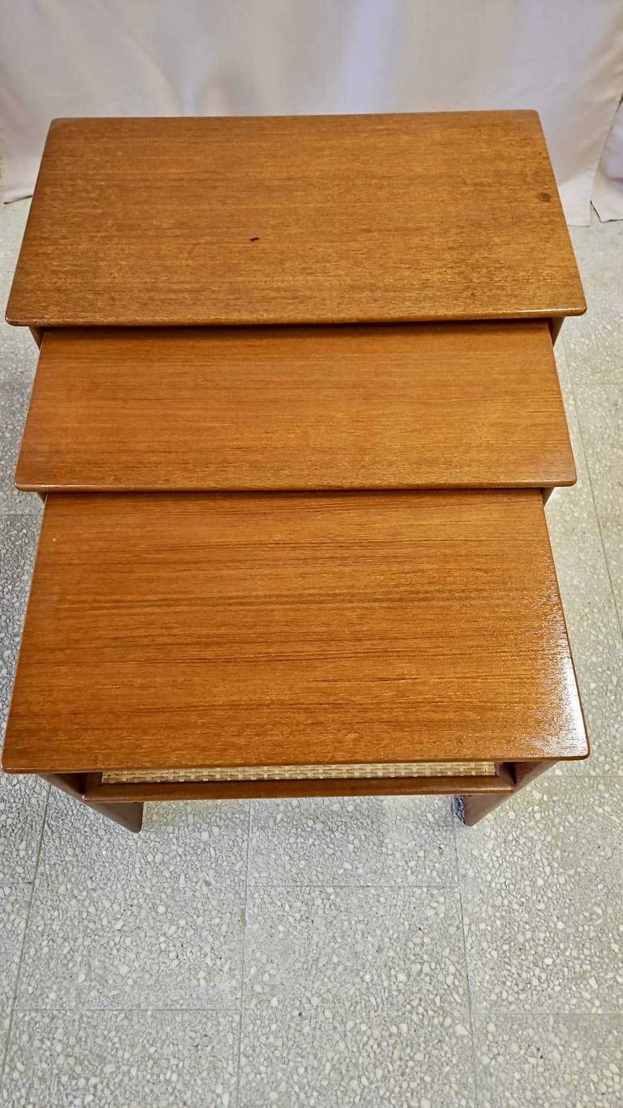 Danish vintage teak nest of tables by Johannes Andersen  1960s