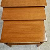 Danish vintage teak nest of tables by Johannes Andersen  1960s