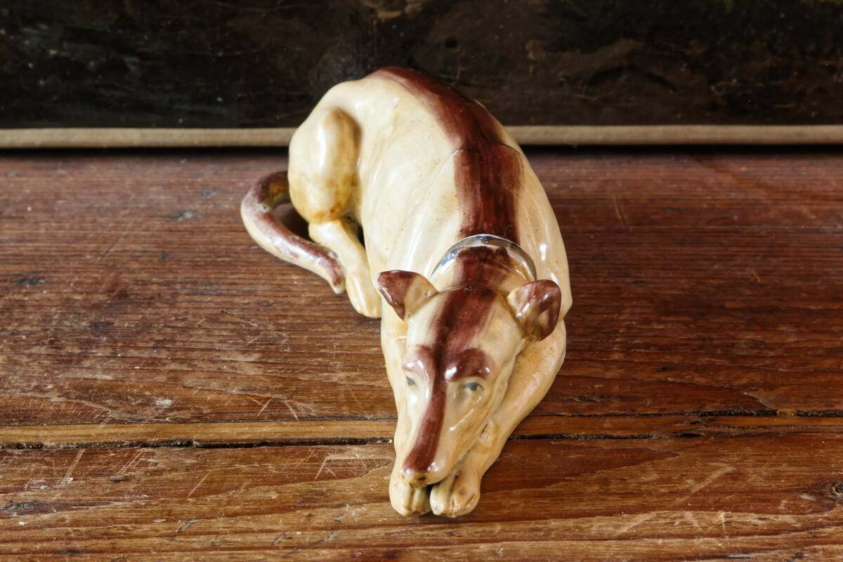 Porcelain biscuit greyhound