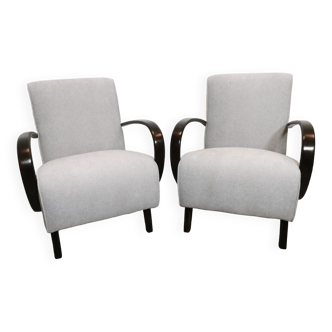 Fauteuils de Jindrich Halabala, années 1940, Set de 2