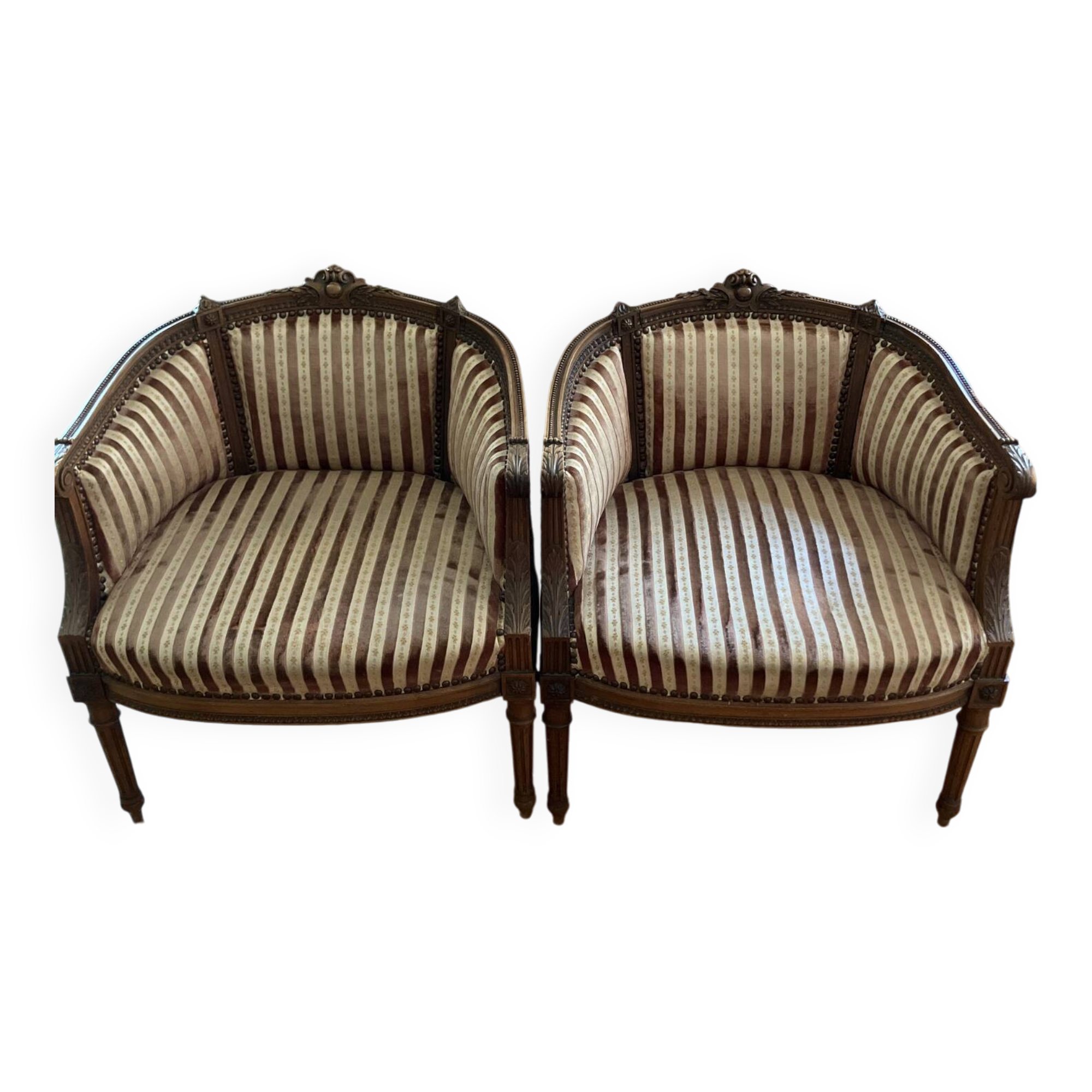 Paire de fauteuils L XVI