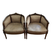 Paire de fauteuils L XVI