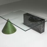 Vignelli marble and copper 'Kono' coffee table - 1985