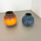 Ensemble de deux vases de lave grasse en poterie « Multi-Color » par Scheurich, Allemagne, années 1970
