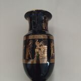 Petit vase noir et or