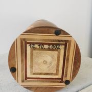 Vintage Handcrafted Wooden Vase: Unique Woodturning Sculpture, Dried Flower