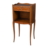 Living room table in marquetry, transitional style between Louis XV and Louis XVI – Mid 20th century