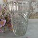 Four bohemian crystal vases