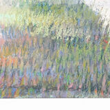 Pastel représentant un paysage au bord de l'eau par Gregory Davies