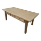 Table basse de ferme rustique en chêne massif Aérogommer - 1m18.5