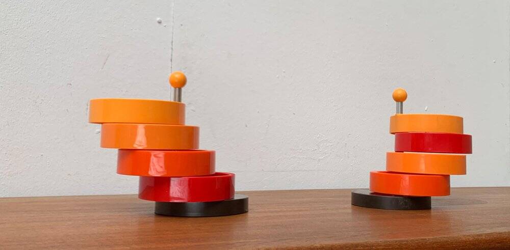 Extendable space-age pivoting bowls from the mid-century by Emsa, 1960s, set of 2.