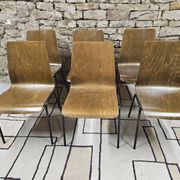 6 chaises Hiller empilable 1970