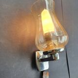 Pair of vintage chrome wall sconces