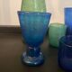 Series of vintage jar vases in bubbled glass paste from the 50s-60s