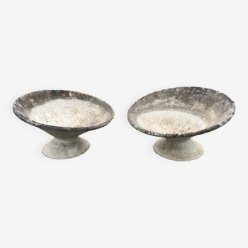 Pair of diabolo planter sinks to plant fibro cement