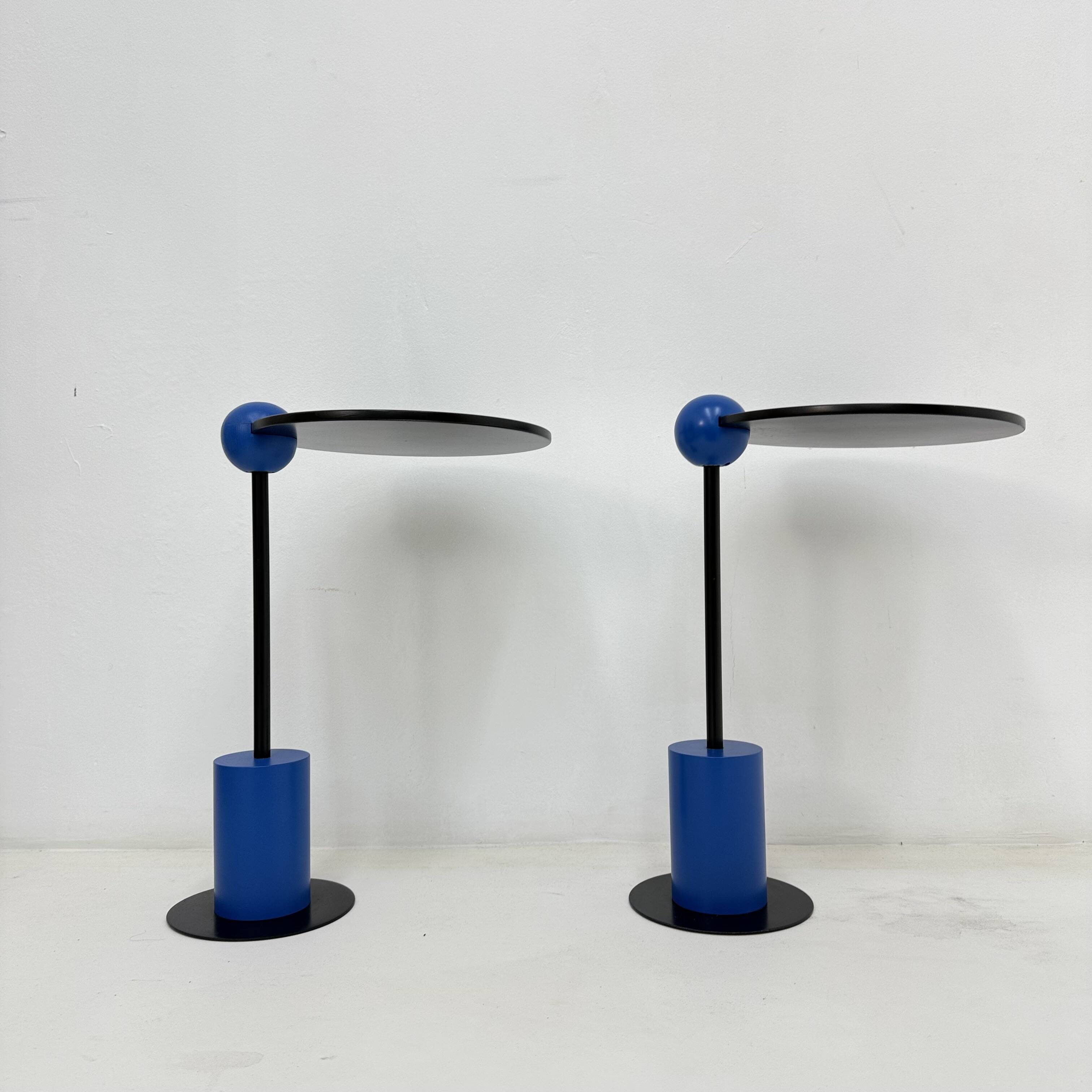 Pair of side table Edward Geluk for Arco – 1980’s ‘Piccolo’ postmodern Memp