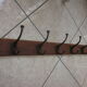 Bistro coat rack has 6 cast iron pads