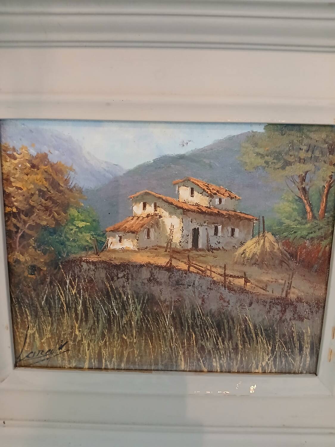 Oil painting of a Provençal landscape
