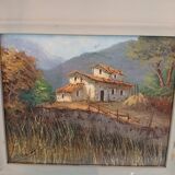 Oil painting of a Provençal landscape