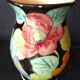 Vallauris glazed ceramic vase with incised flower decoration