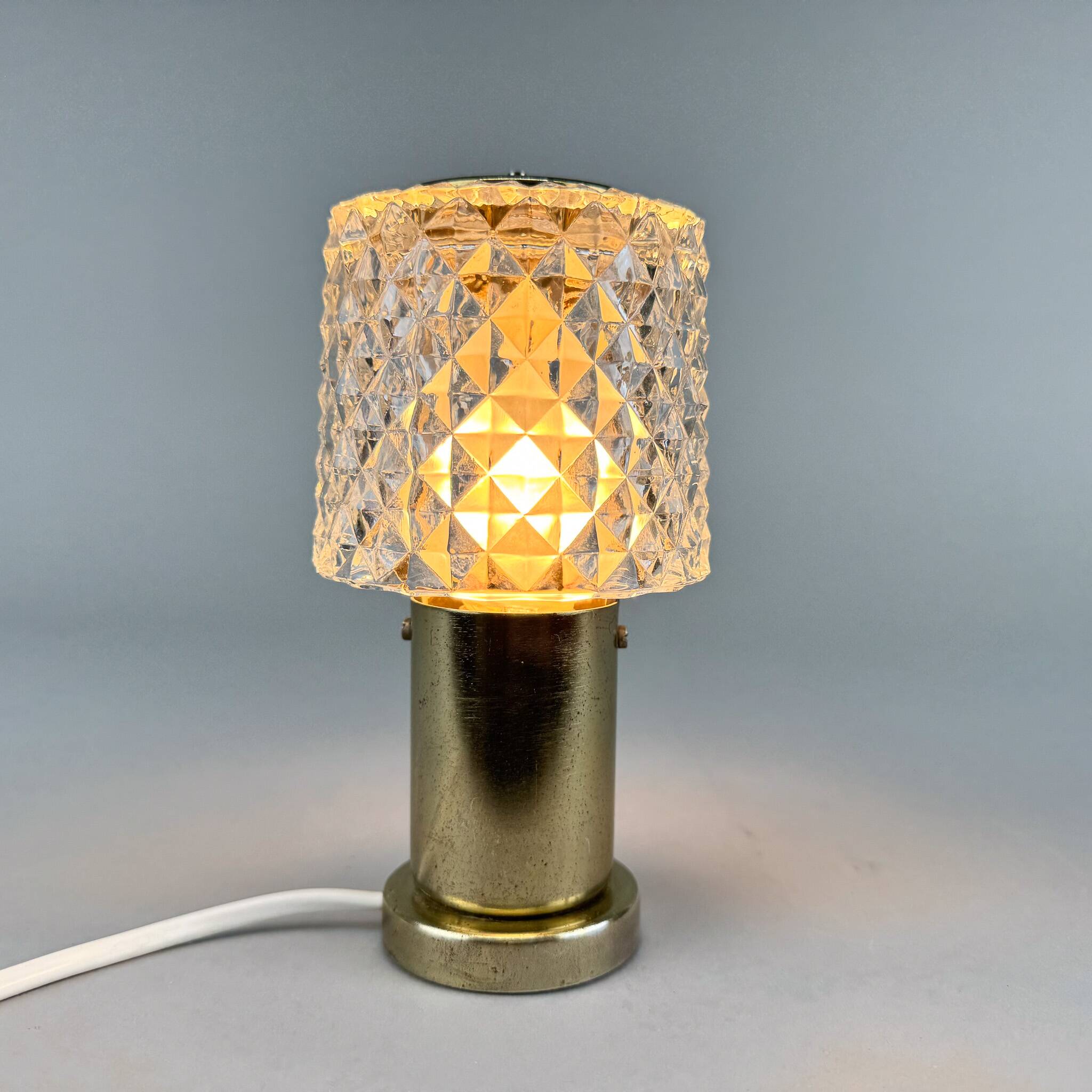 1970s Glass Table Lamp by Kamenicky Senov, Czechoslovakia