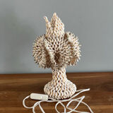 Lampe vintage en coquillages Cauris
