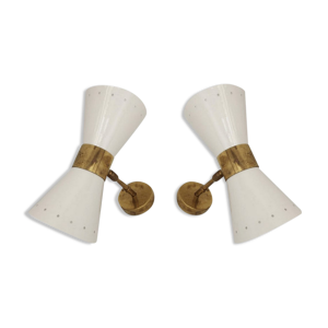 Paire d'appliques diabolo