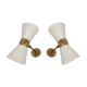 Paire d'appliques diabolo blanc
