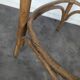 Pair of curved wooden bistro bar stools