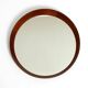 Beautiful round 1960s teak wall mirror by TH. POSS 'EFTF Copenhagen Denmark