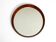 Beautiful round 1960s teak wall mirror by TH. POSS 'EFTF Copenhagen Denmark