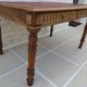 Antique desk with 2 drawers and burgundy faux leather top - Very good condition -