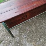 Vintage school desk coffee table with chests