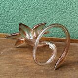 Soliflore vase in blown glass, flower shape