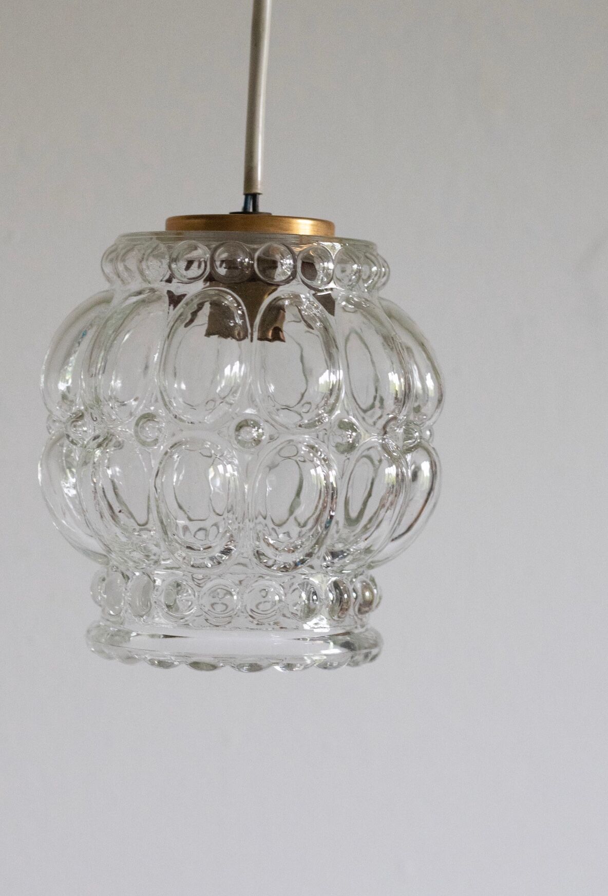 Vintage glass bubble pendant lamp