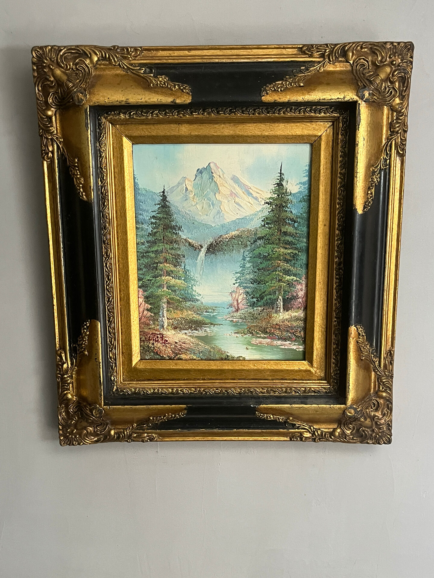 Landscape painting tableau