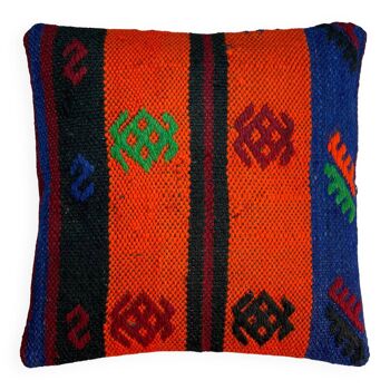Vintage turkish kilim cushion cover 40 x 40 cm