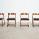 Set of four Italian dining chairs attr. to Willy Rizzo
