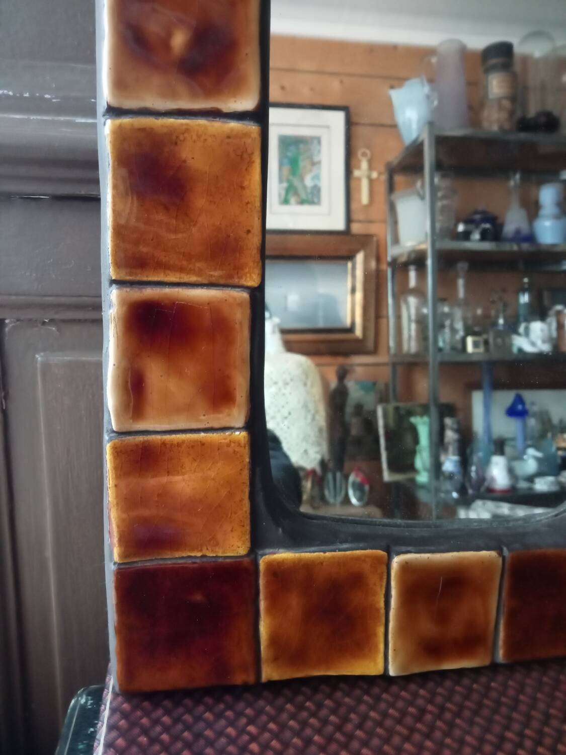 Large Mithé ceramic mirror