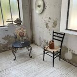 René Drouet coffee table in metal and black marble