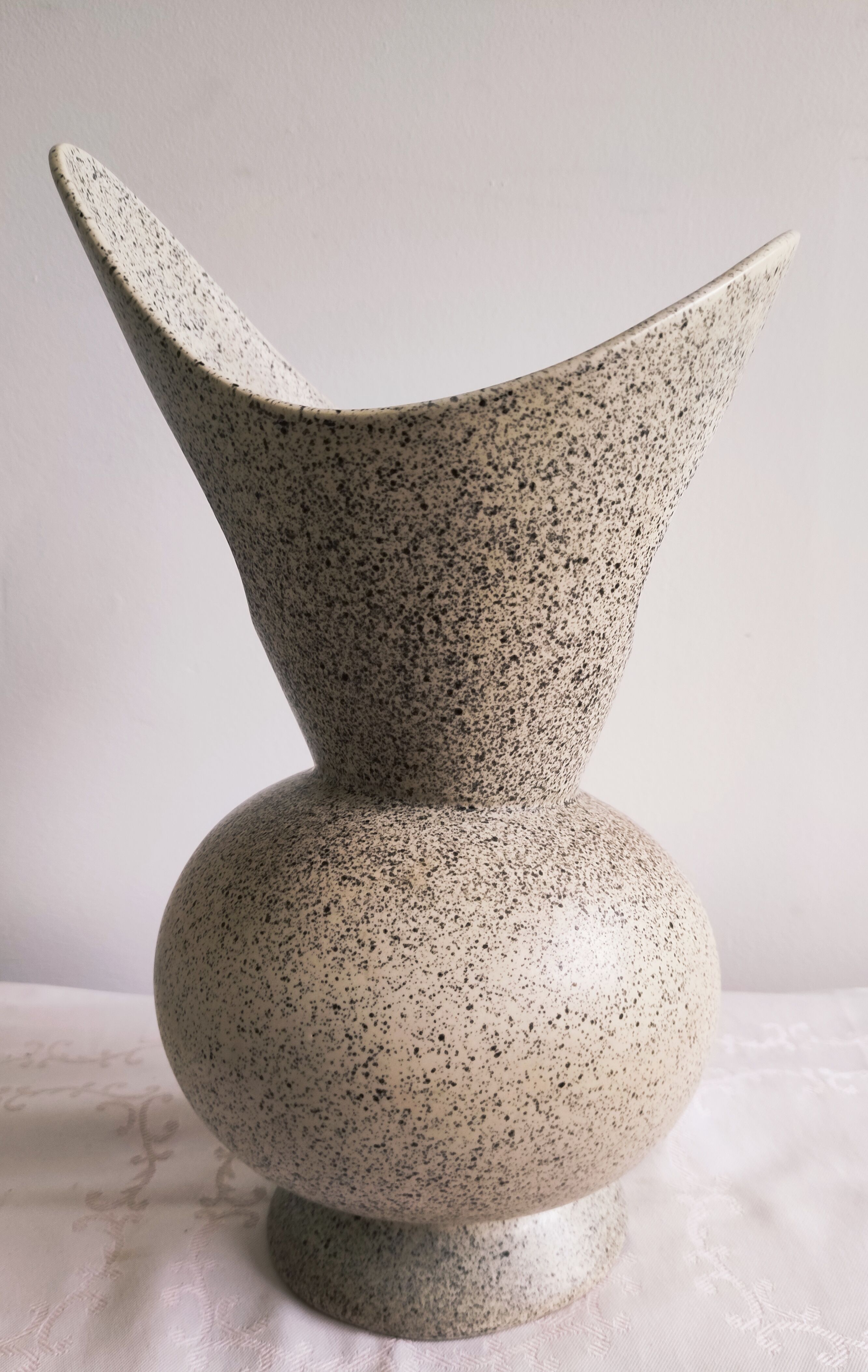 Vintage vase of helical shape